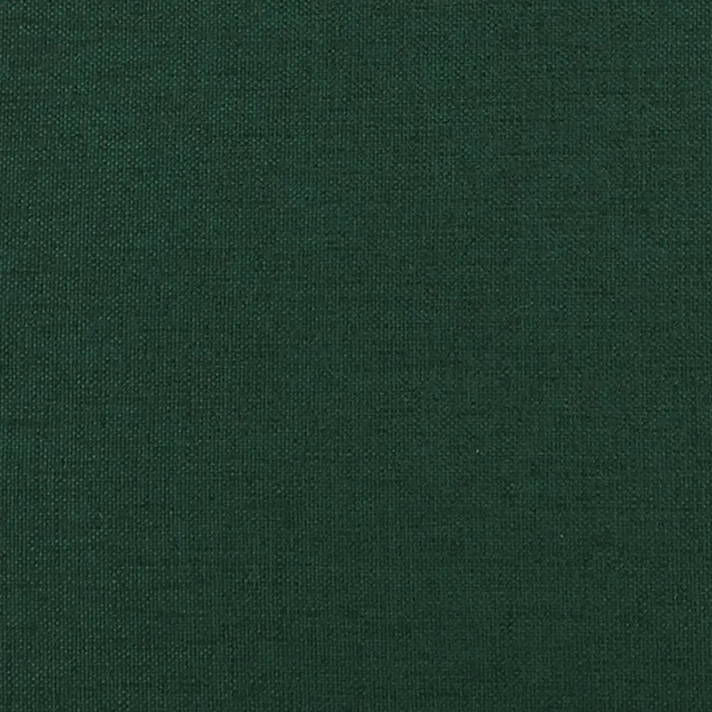 Poltrona con Gambe a Dondolo e Sgabello Verde Scuro in Tessuto