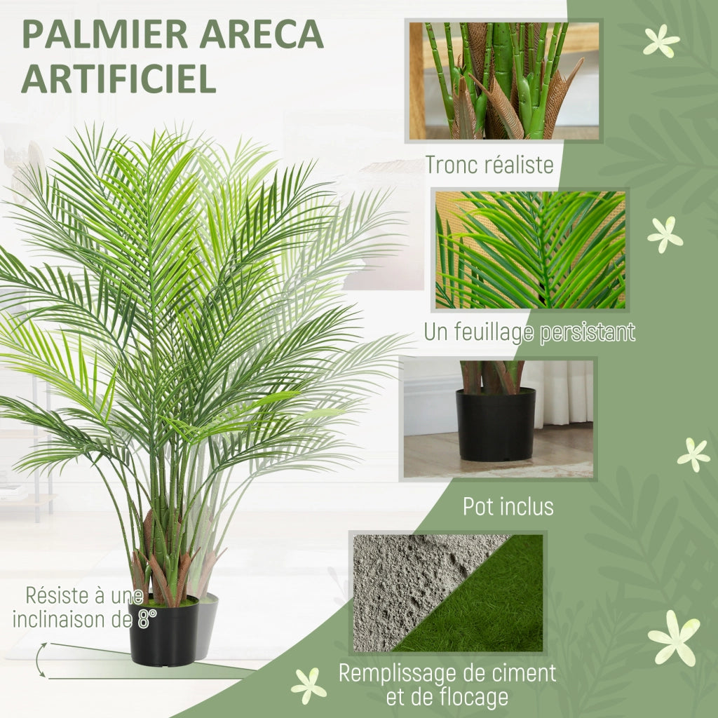 Palma artificiale ¨C Minimal ¨C verde, 120 cm, vaso in plastica