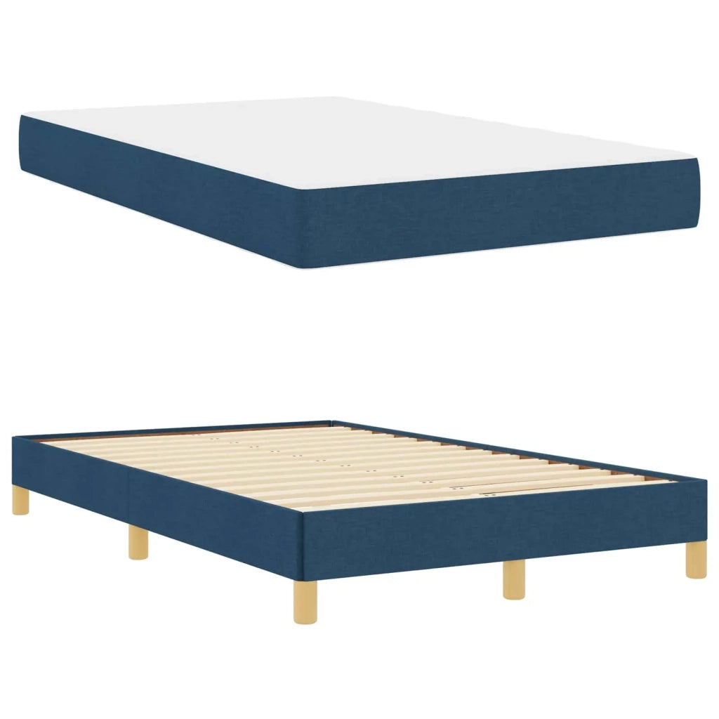 Letto a molle con materasso Blu 120 x 190 cm Tessuto 3398555