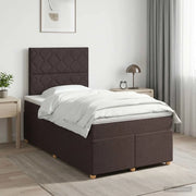 Letto box spring con materasso Marrone Scuro 120 x 190 cm 3453847