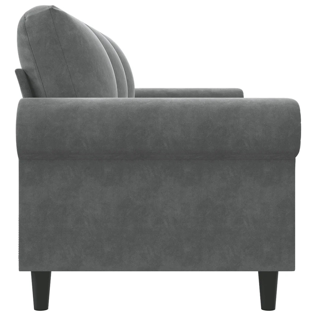 Divano a 3 Posti-Sofa 3 Posti Grigio Scuro 180 cm in Velluto 172229