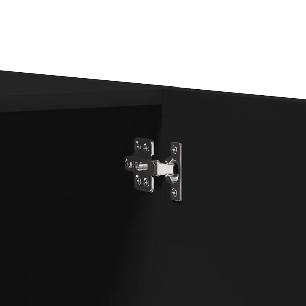 Armadio Nero 80x52x180 cm in Legno Multistrato