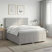 Letto box spring con materasso Grigio Chiaro 140 x 200 cm 3454148
