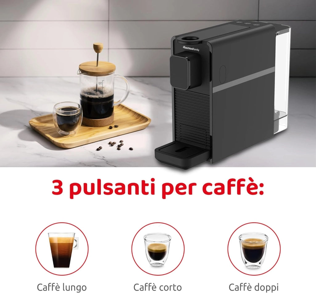 Macchina Caffe Automatica Melchioni Cremosa Compatibile Capsule nespresso 20bar