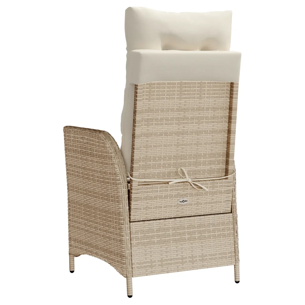 Set da Bistr¨° 3 pz | Set Salotto da Giardino con Cuscini Beige in Polyrattan