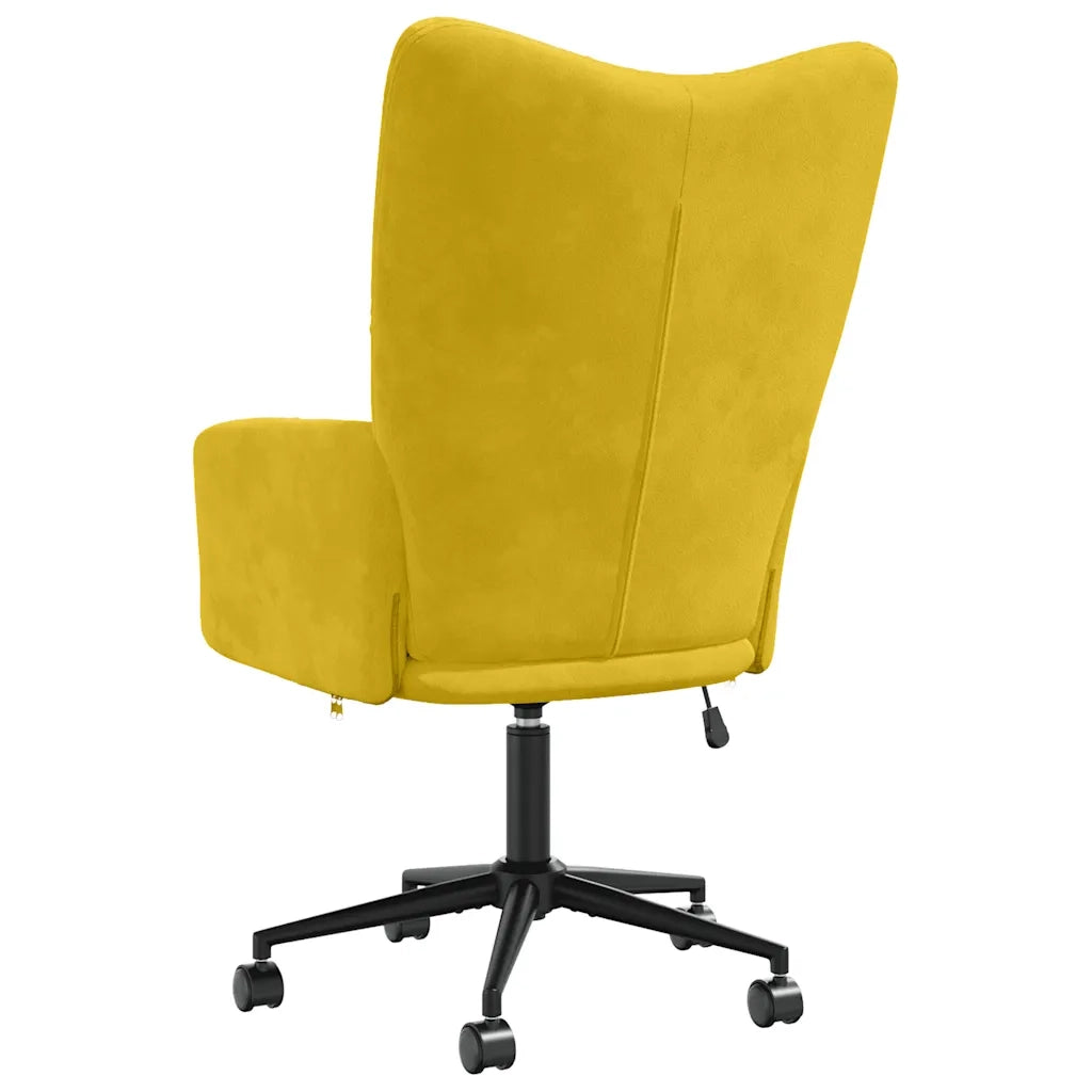 Poltrona Relax | Sedia Relax Giallo Senape in Velluto