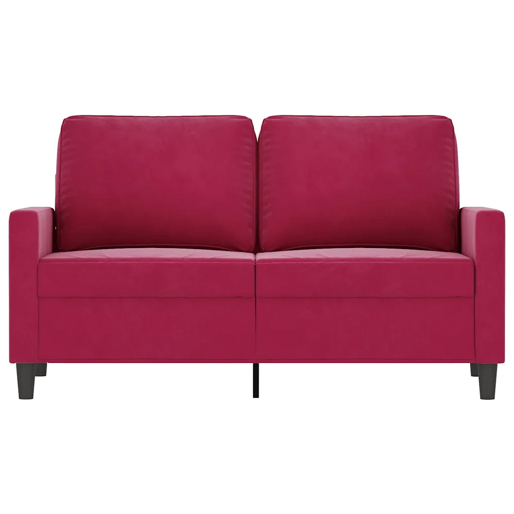 Divano a 2 Posti-Sofa 2 Posti Rosso Vino 120 cm in Velluto 555340