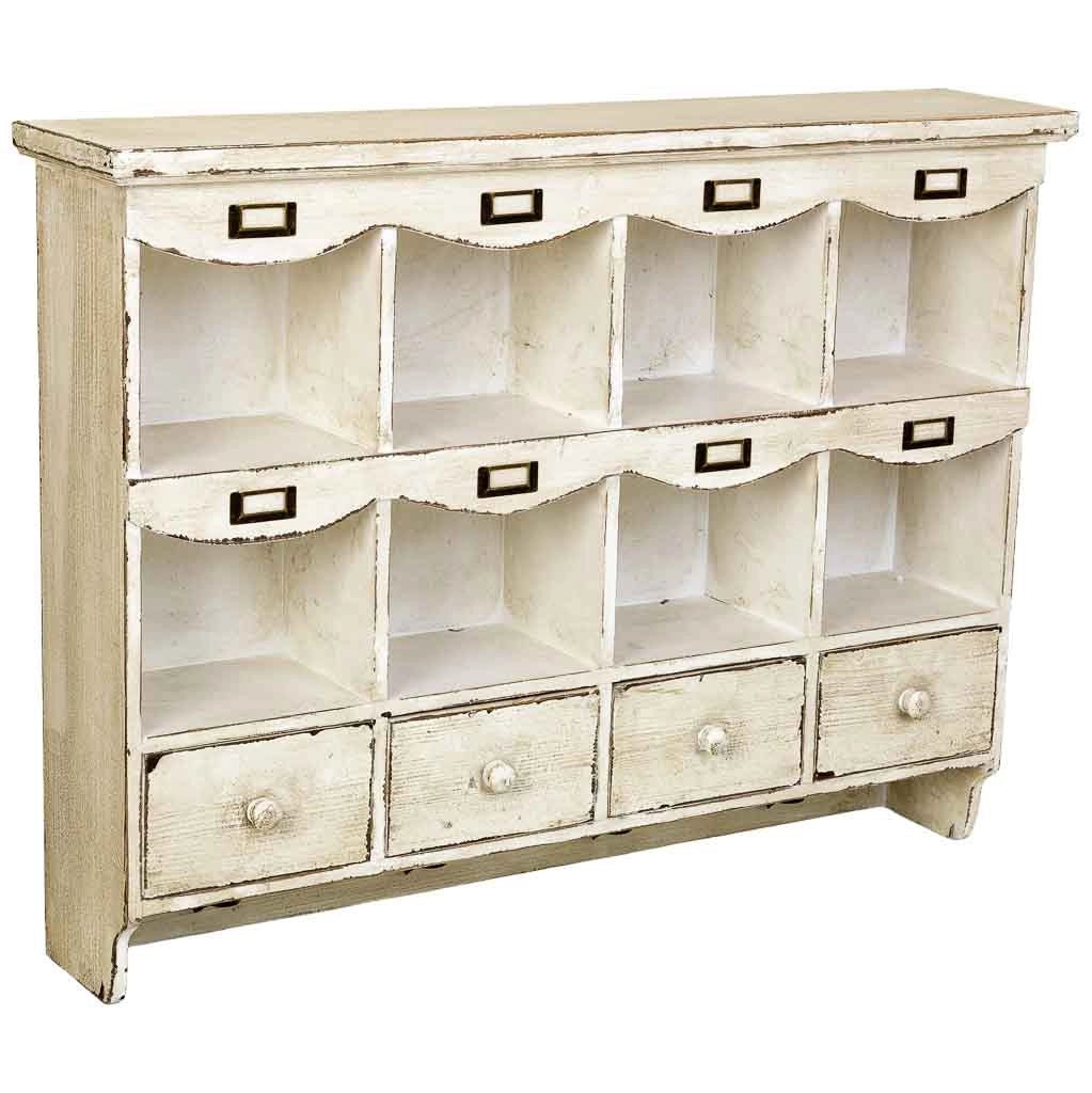 Scaffale in legno beige 99,5x21,5x75h cm