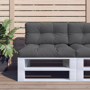 Cuscino per Pallet Antracite 80x40x12 cm in Tessuto 360601