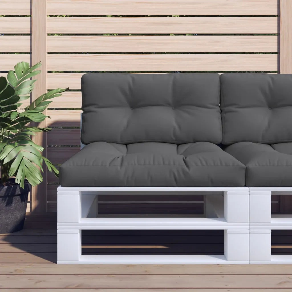 Cuscino per Pallet Antracite 80x40x12 cm in Tessuto 360601