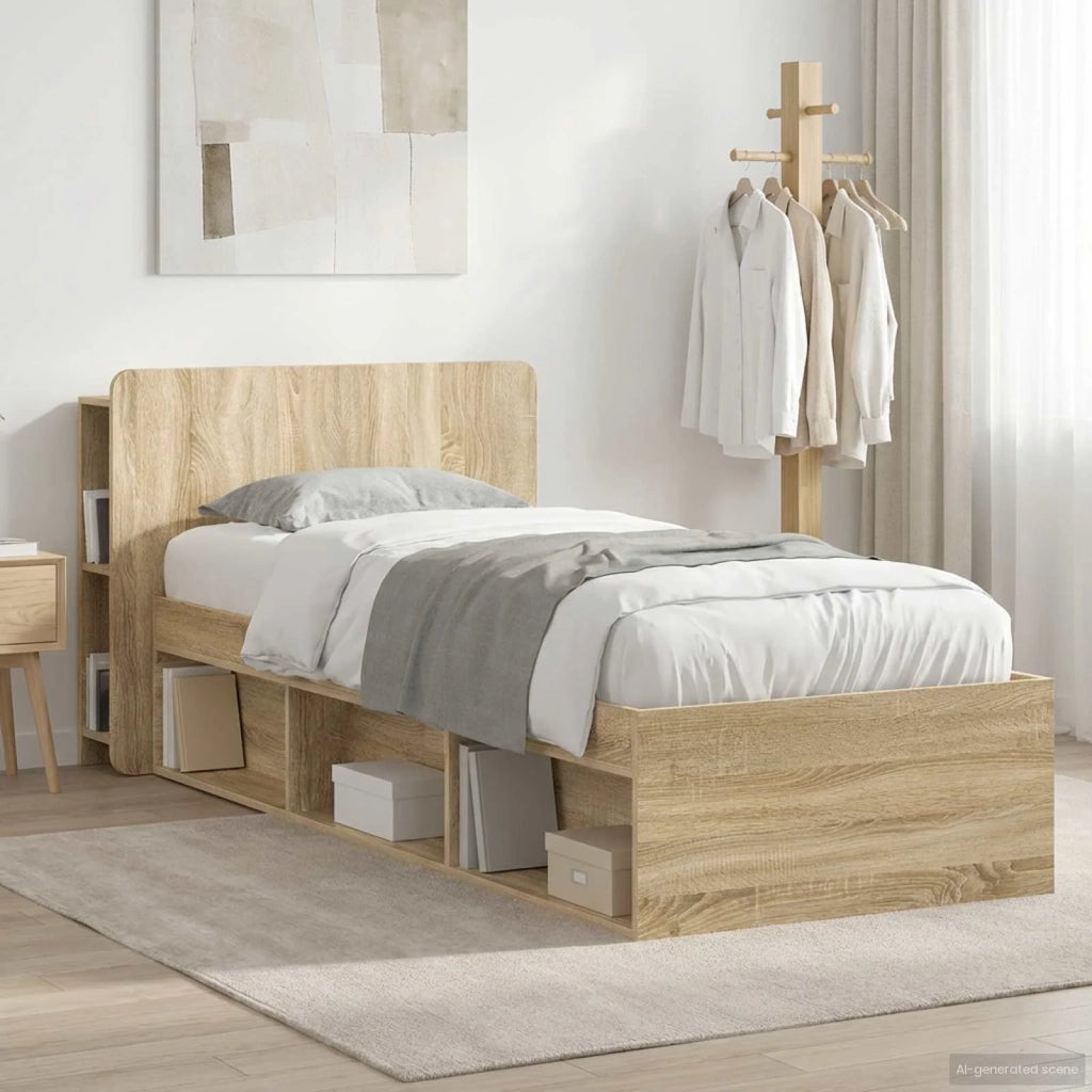 Telaio del letto con storage Rovere Sonoma 75 x 190 cm 3433318