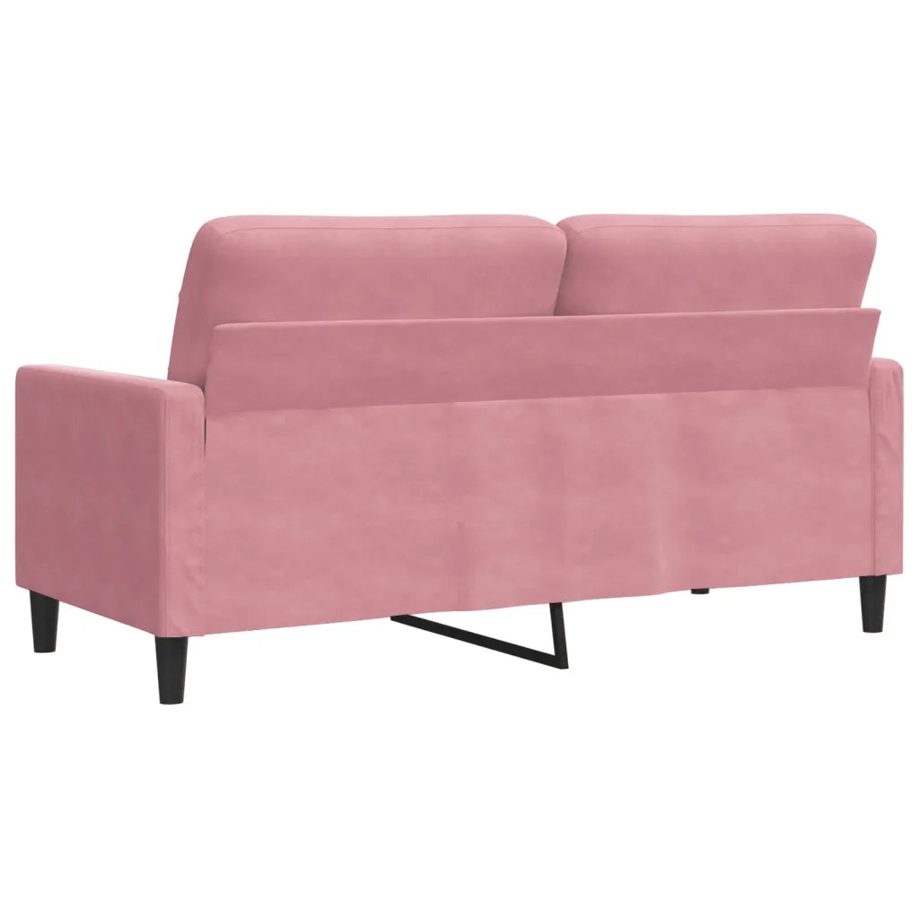 Divano a 2 Posti Rosa 140 cm in Velluto 4007627