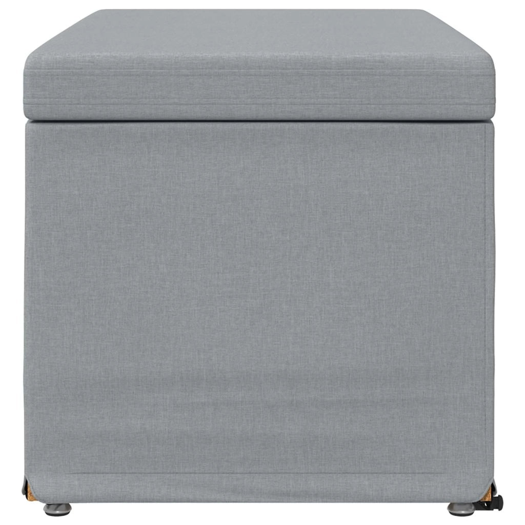 Pouf Grigio chiaro Tessuto e Legno Ingegnerizzato 876773