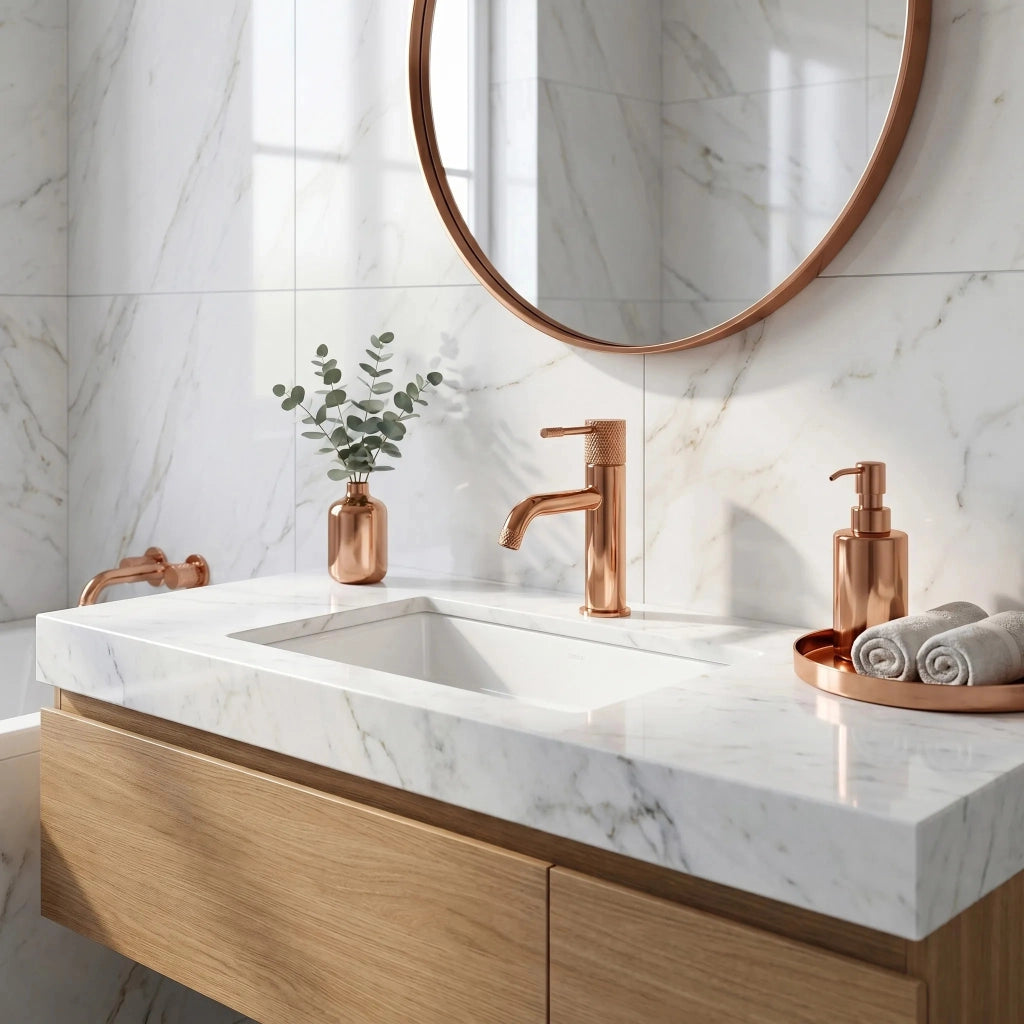 Rubinetto Da Lavabo Rea Venti Copper Low