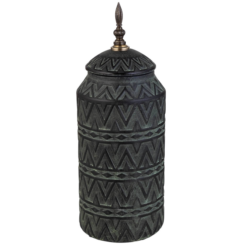 Vaso in ceramica nera, D15,5x41,5h cm