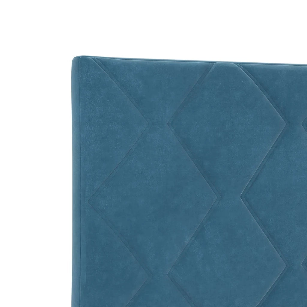 Letto a molle con testiera Blu Scuro 200 x 200 cm Velluto 3345033