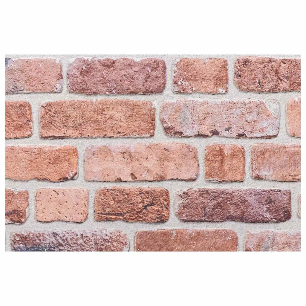 Pannelli da parete 10 pz 100 x 50 cm Rosso Schiuma EPS 42046099