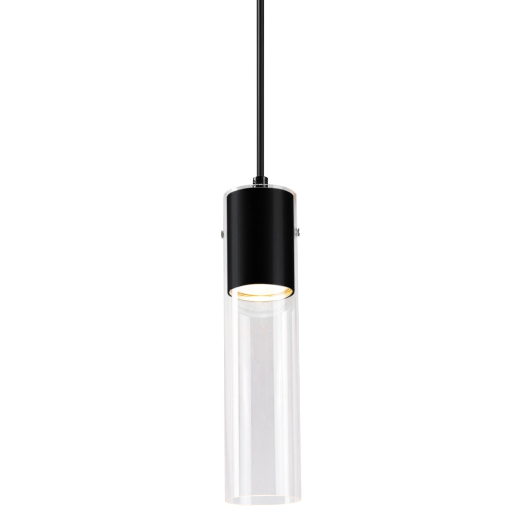 Lampada a sospensione moderna nera tubo GU10 10W Ricky
