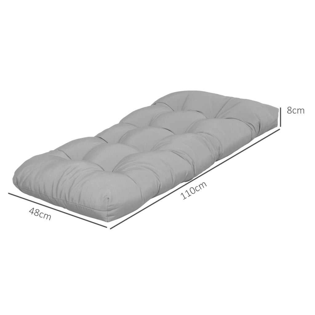 Cuscino per Sedie da Pranzo ¨C Minimal ¨C Grigio 110x48x8 cm