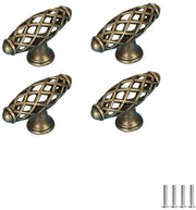 Maniglioni per Mobili - 4 Stuks - Maniglie Vintage - Pomo di Cassetta in Metallo - Finitura Elegante - Adatti per Mobili - Maniglioni per Mobili