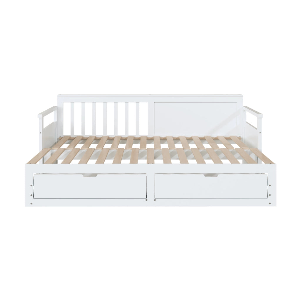 Letto giorno con funzione letto aggiuntivo in legno massello di pino 90x190 cm