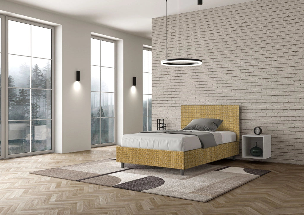 Letto 1 Piazza e Mezzo 120x190 cm Senza Rete Adele Labirinto 06 Giallo