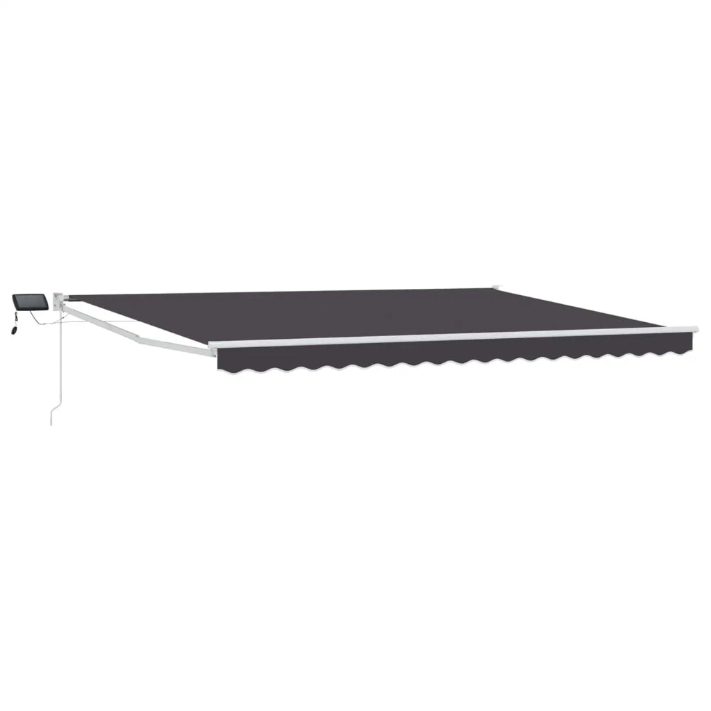 Tenda retrattile manuale con LED Antracite e Bianco 4 × 3 m 3419287