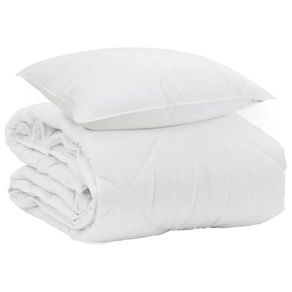 Duvet Estivo con cuscino 2 pcs Bianco Microfibra 3376416