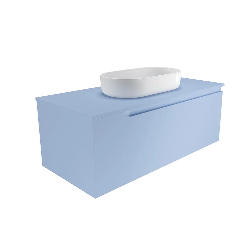 Mobile bagno sospeso 120 cm un cassetto carta da zucchero con top | Ardenne