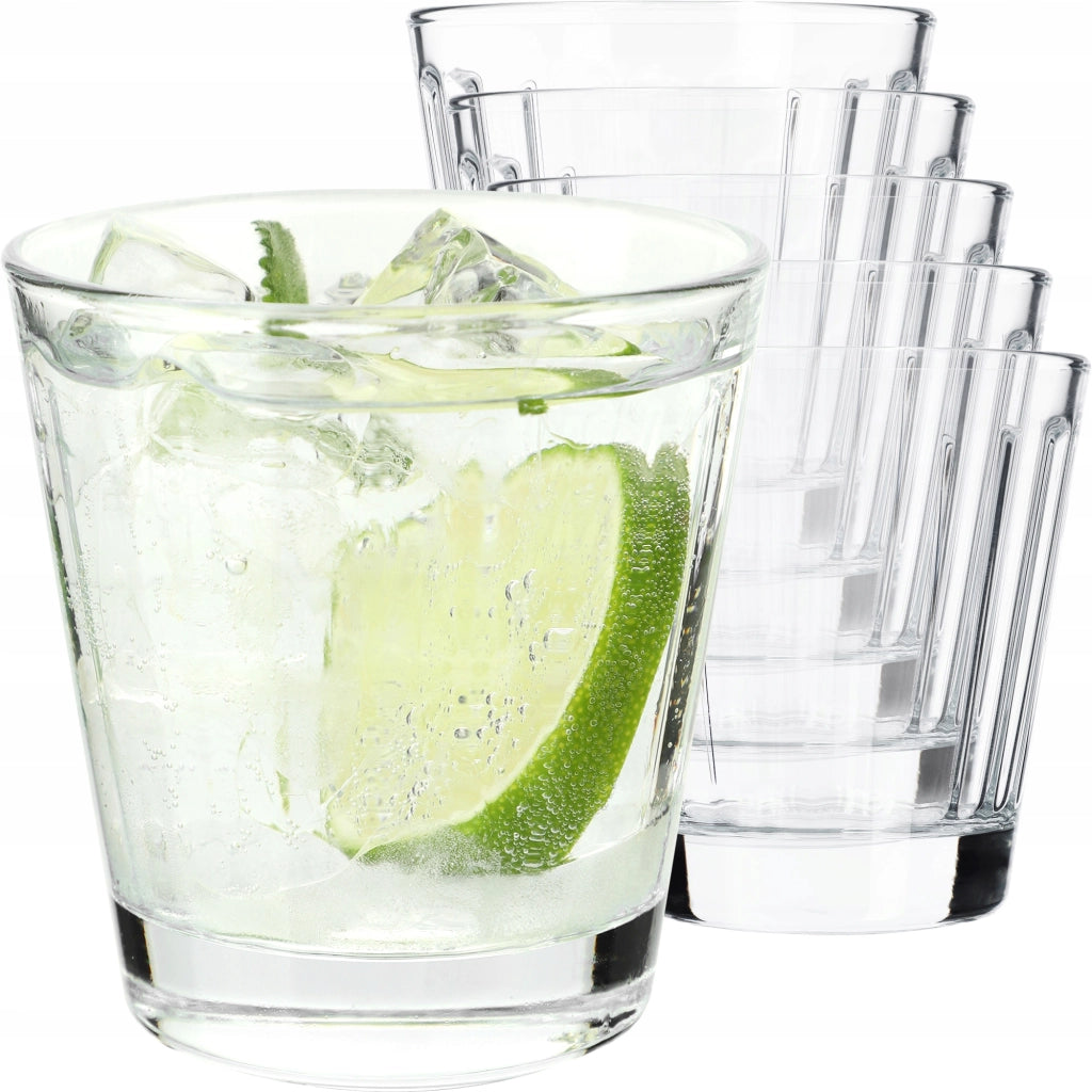 Bicchieri KADAX per bevande, whisky, succhi di frutta, set da 6 bicchieri, 175 ml