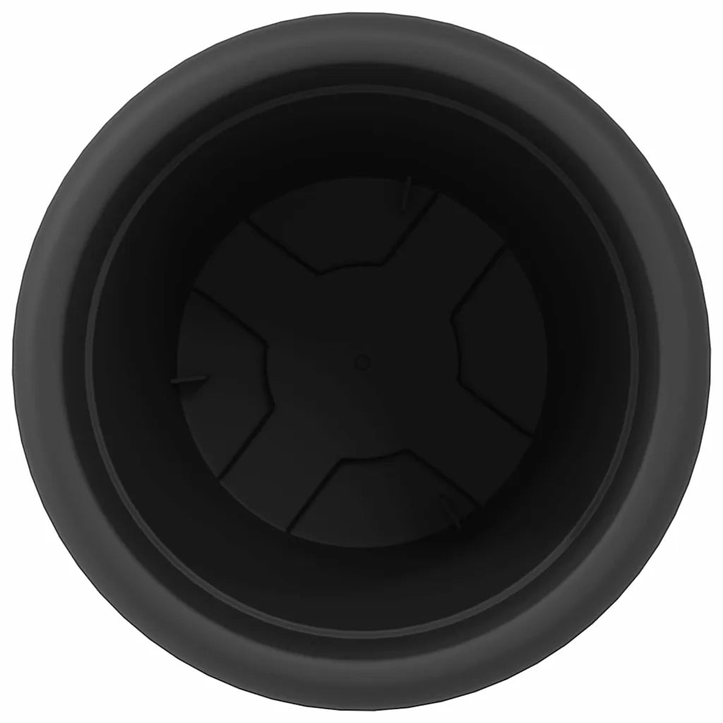 Fioriere | Cassetta per fiori | Vaso Rotondo per Fiori 24 pz Nero ? 30 x 25 cm Plastica