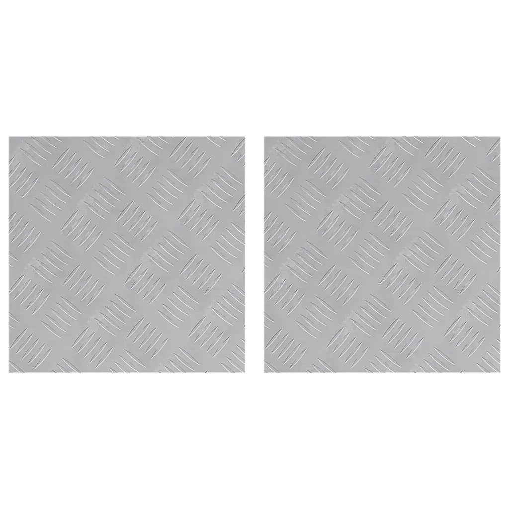 Gradini per Scale Quadrato 2 pcs Argento 40 x 40 cm Alluminio 4104317