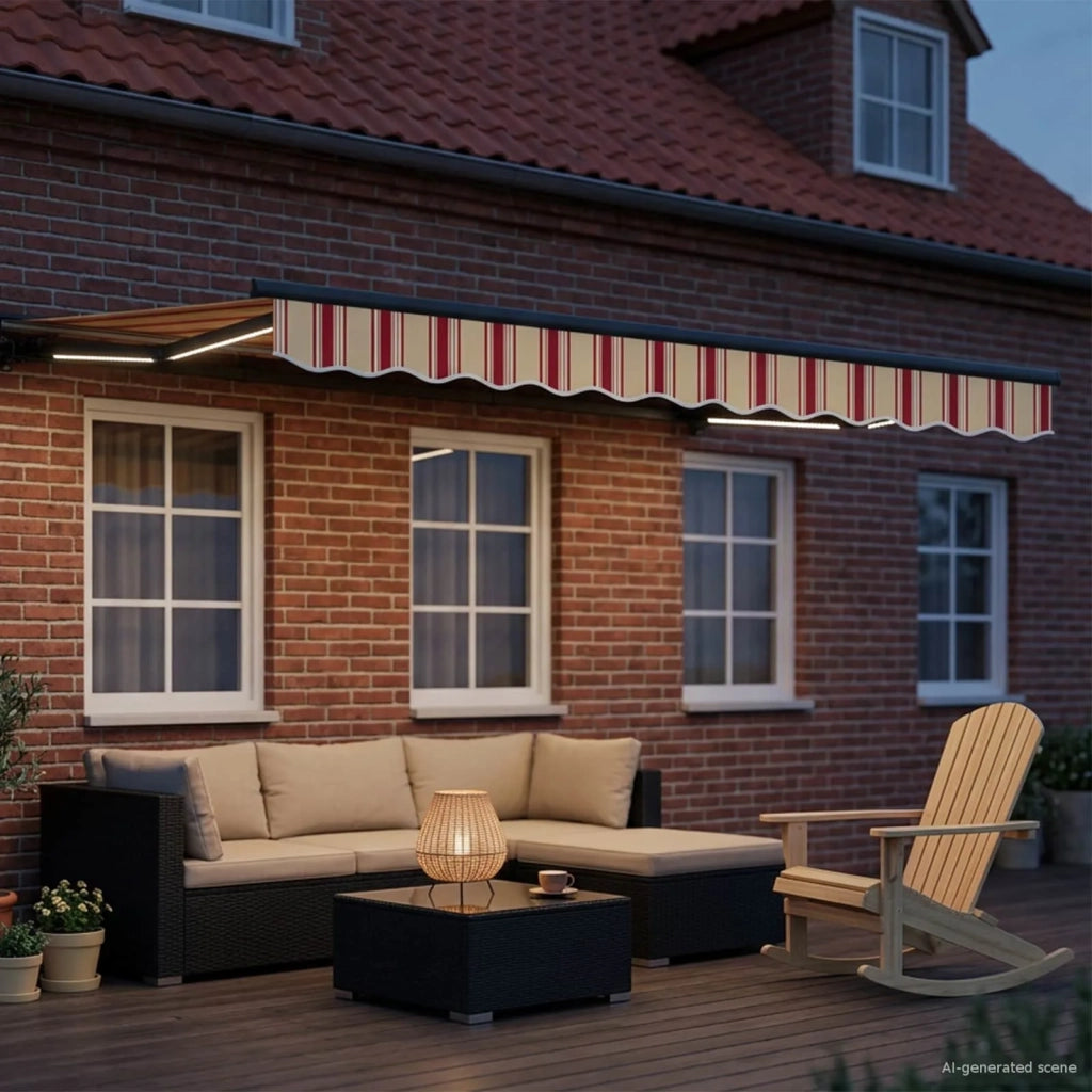 Cornice per Tenda Manuale con LED 2,5 x 2 m 3420732