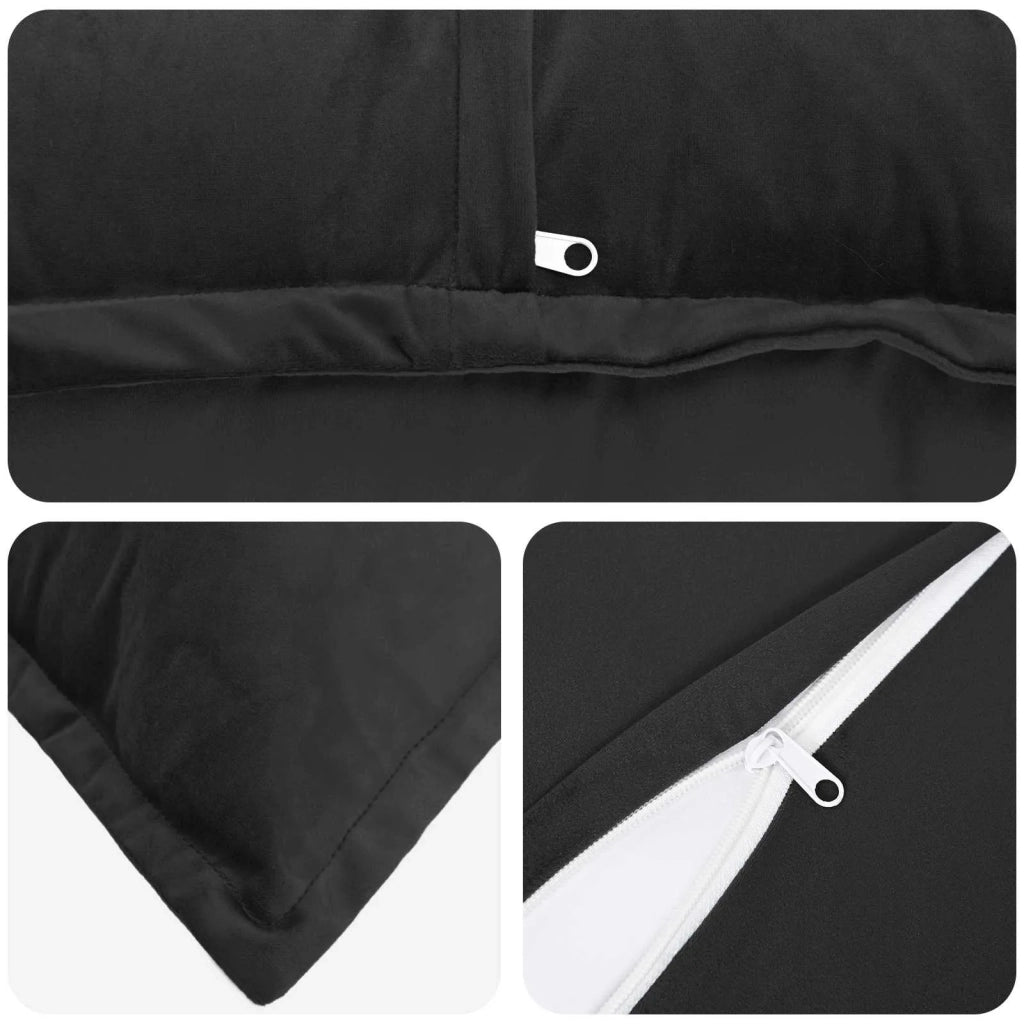 Federa 2 pcs HOUTEN Nero 30 x 30 cm Velluto 915775