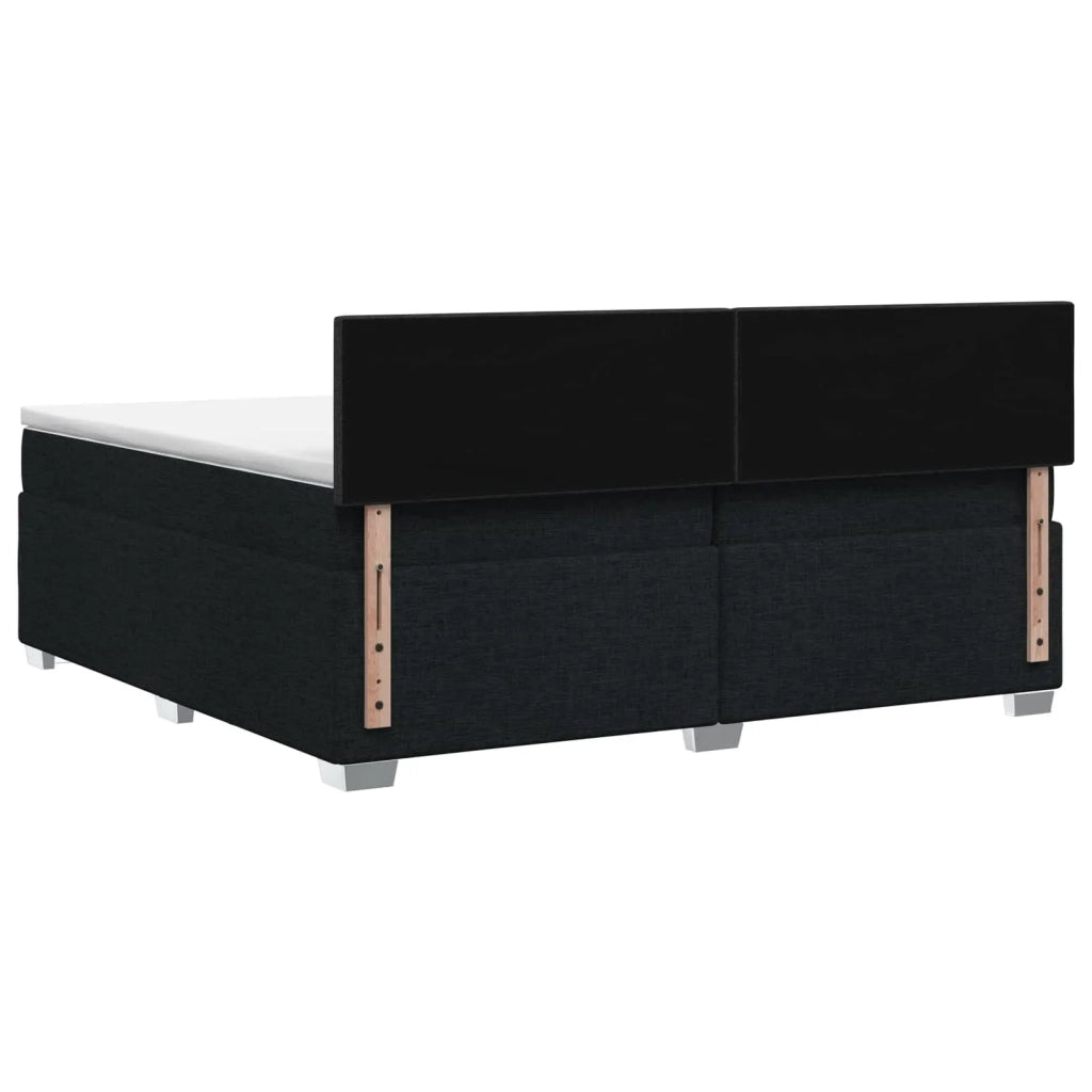 Letto box spring con materasso Nero 200 x 200 cm Tessuto 3450567