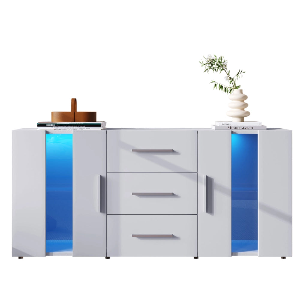 Credenza con luci LED - Zephmum - 140x35x70cm