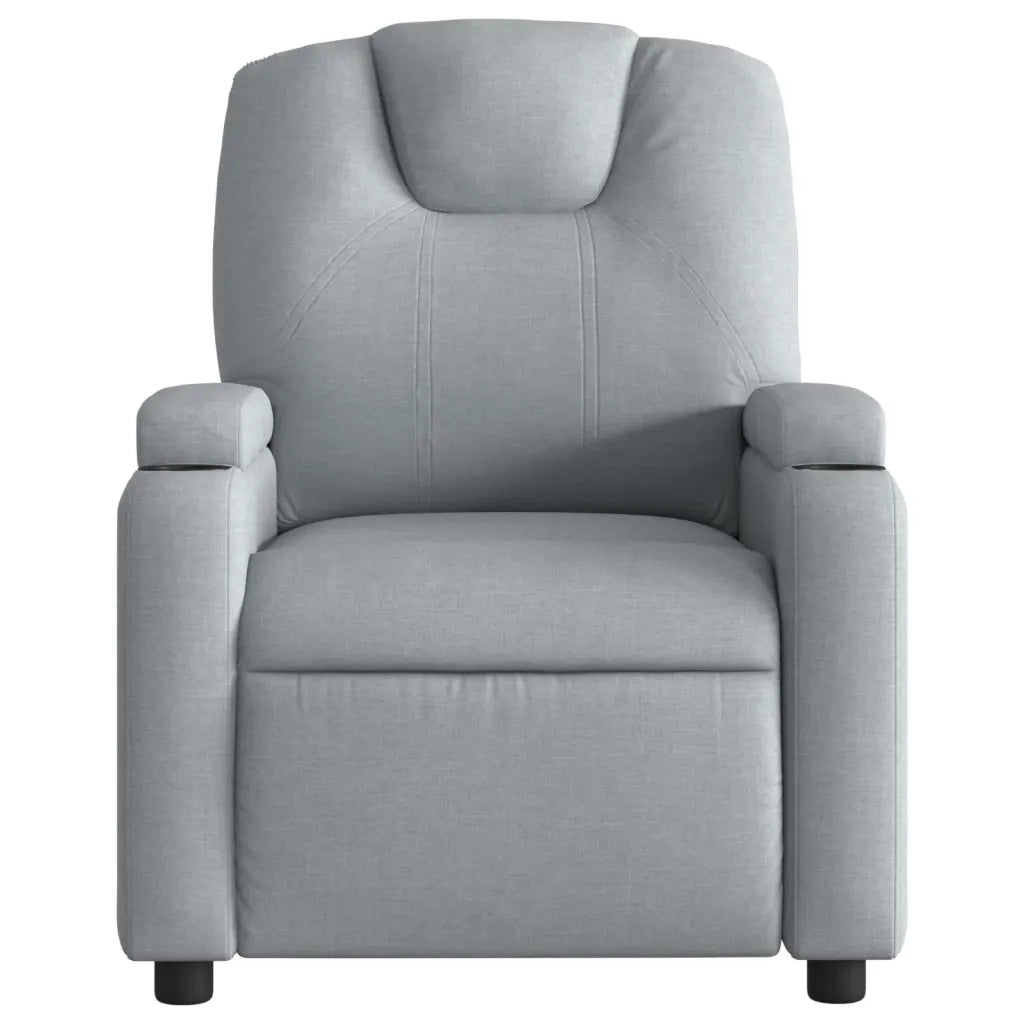 Poltrona reclinabile in tessuto grigio chiaro 3205508