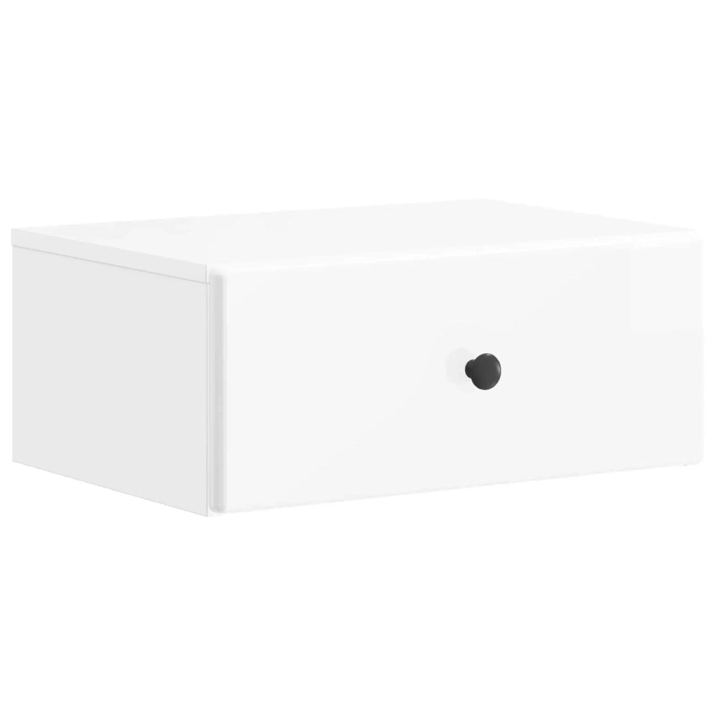 Mobiletto da notte a muro 2 pcs Bianco Lucido 49 x 34,5 x 20 cm 899134