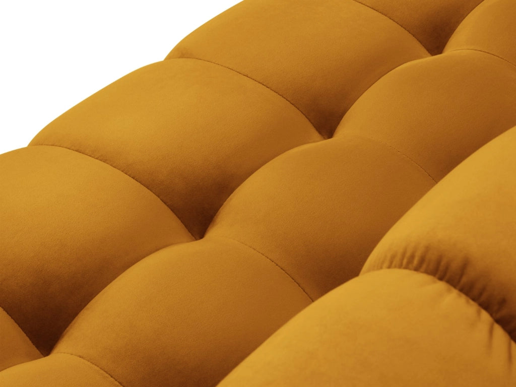 Cosmopolitan Design - Divano panoramico "Bali" 7 posti in velluto giallo 