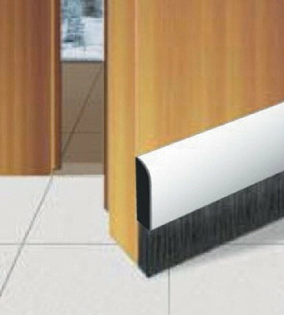 Sottoporta In Pvc Con Spazzola A Molla Bianco 1 Metro Geko - Tre Emme