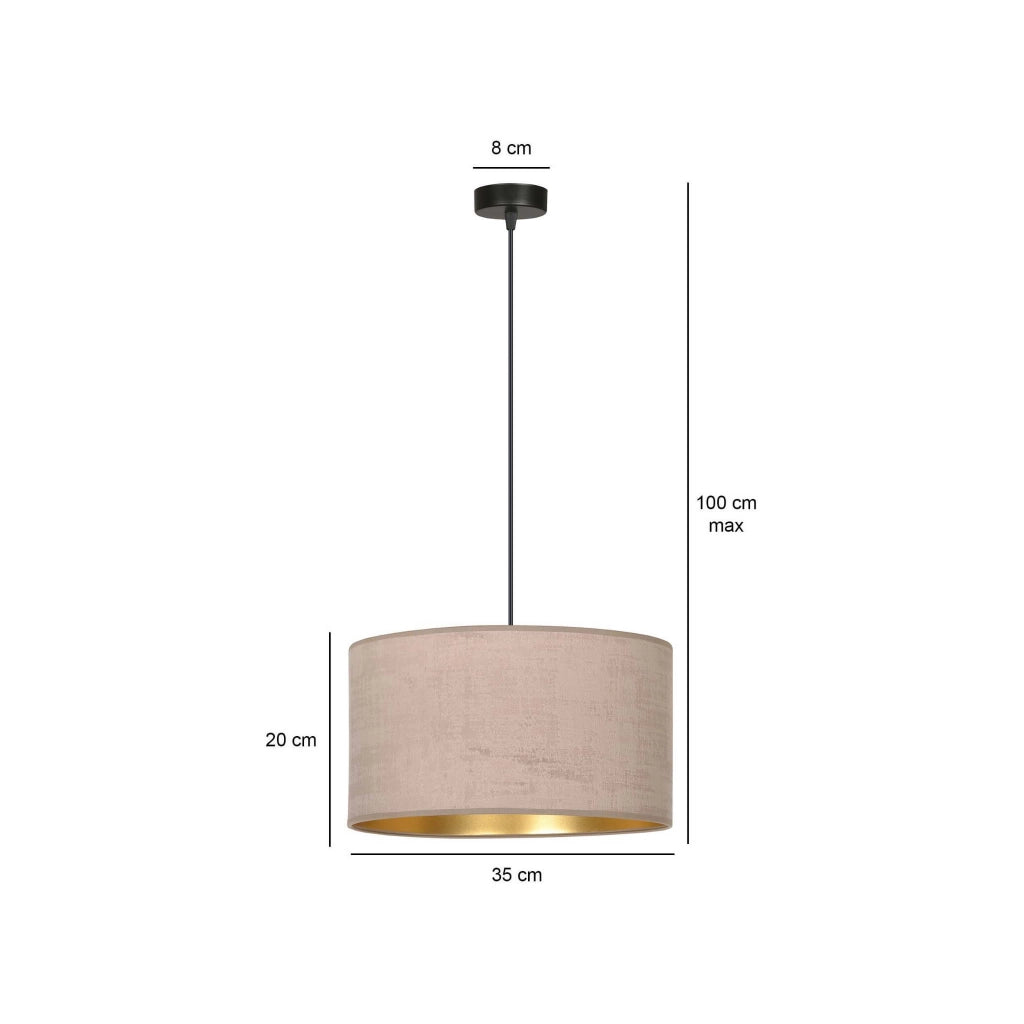 Lampada sospensione Emibig Hilde E27 Ø35 rosa oro nera