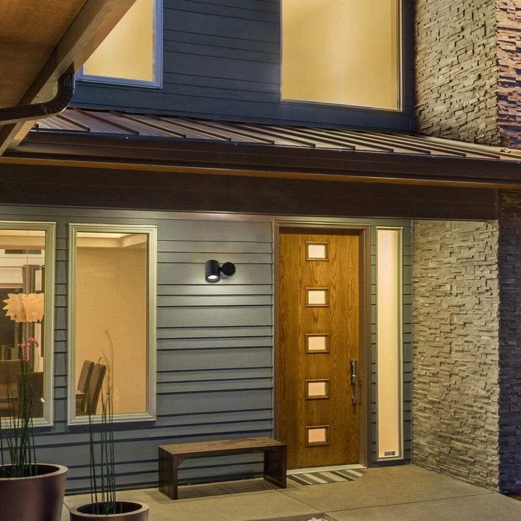 Applique esterna nera moderna orientabile GU10 IP44 Rabalux Enol