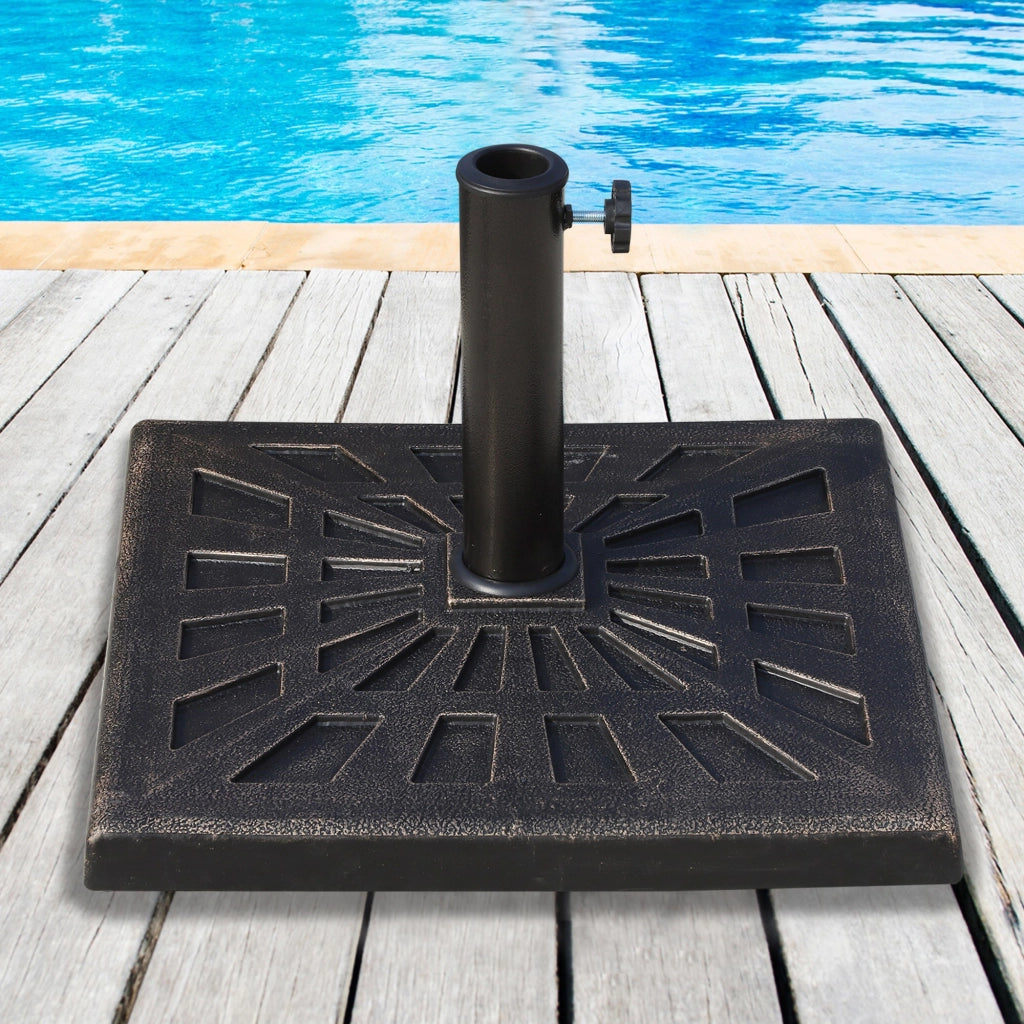 Base per Parasole in Resina ¨C Minimal ¨C Bronzo 47x47x32 cm