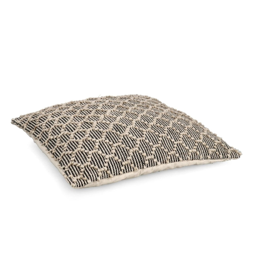 Cuscino Dhawan Nero-Naturale 80X80