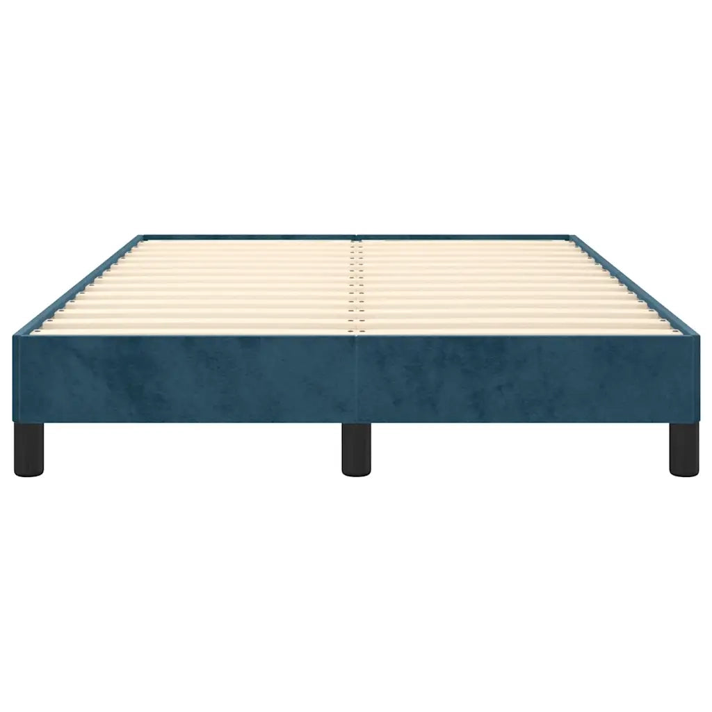 Letto matrimoniale | Letto per adulti | Giroletto senza Materasso Blu Scuro 120x190 cm Velluto