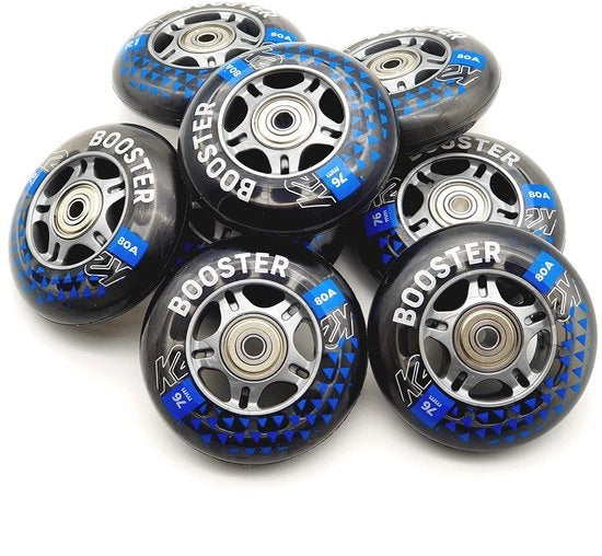 Set di Ruote per Skate Booster 76 mm/80A - 8 pezzi