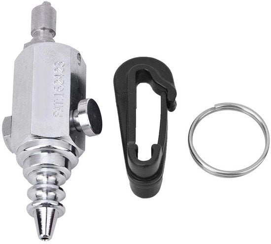 Attrezzo per immersioni in acciaio inossidabile - Boccaglio professionale per immersioni - Boccaglio per innesco di aria - Per attività acquatiche - Mini/portatile - Incluso: morsetto - Pistola di aria
