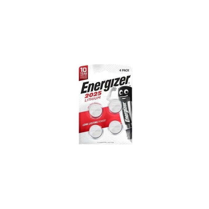Energizer E300520500 CR2025 Batteria a Bottone Litio 3V 155mAh confezione da 4 pezzi
