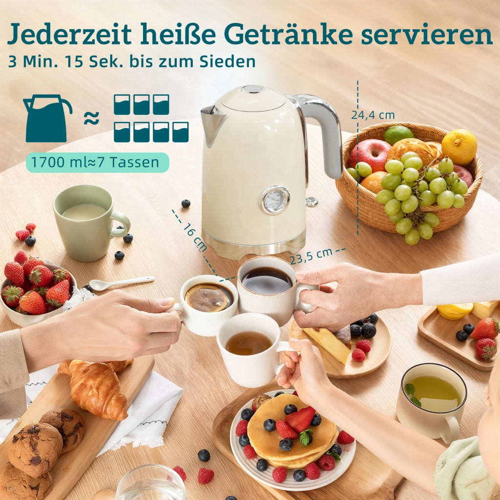 Set Bollitore e Tostapane ¨C Minimal ¨C 2200W, 7 livelli, crema