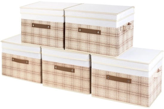 Cassa di stoccaggio decorativa - disegno patchwork - 1 pezzo - poliestere